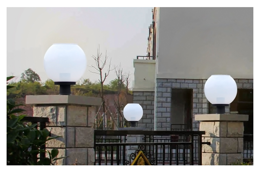 颖朗 围墙灯柱头灯太阳能灯户外门柱灯家用庭院灯防水别墅花园柱子灯