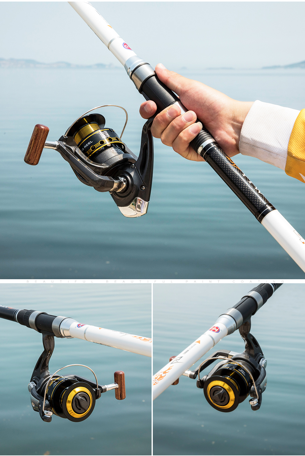 gw光威海竿套装细海天海杆碳素超硬调海钓杆特价远投竿加全金属渔轮