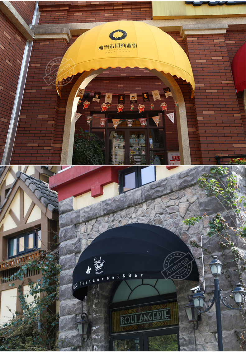 艾美佳airmega固定西瓜棚遮阳棚伸缩雨棚阳台装饰遮雨篷 定制直径2米