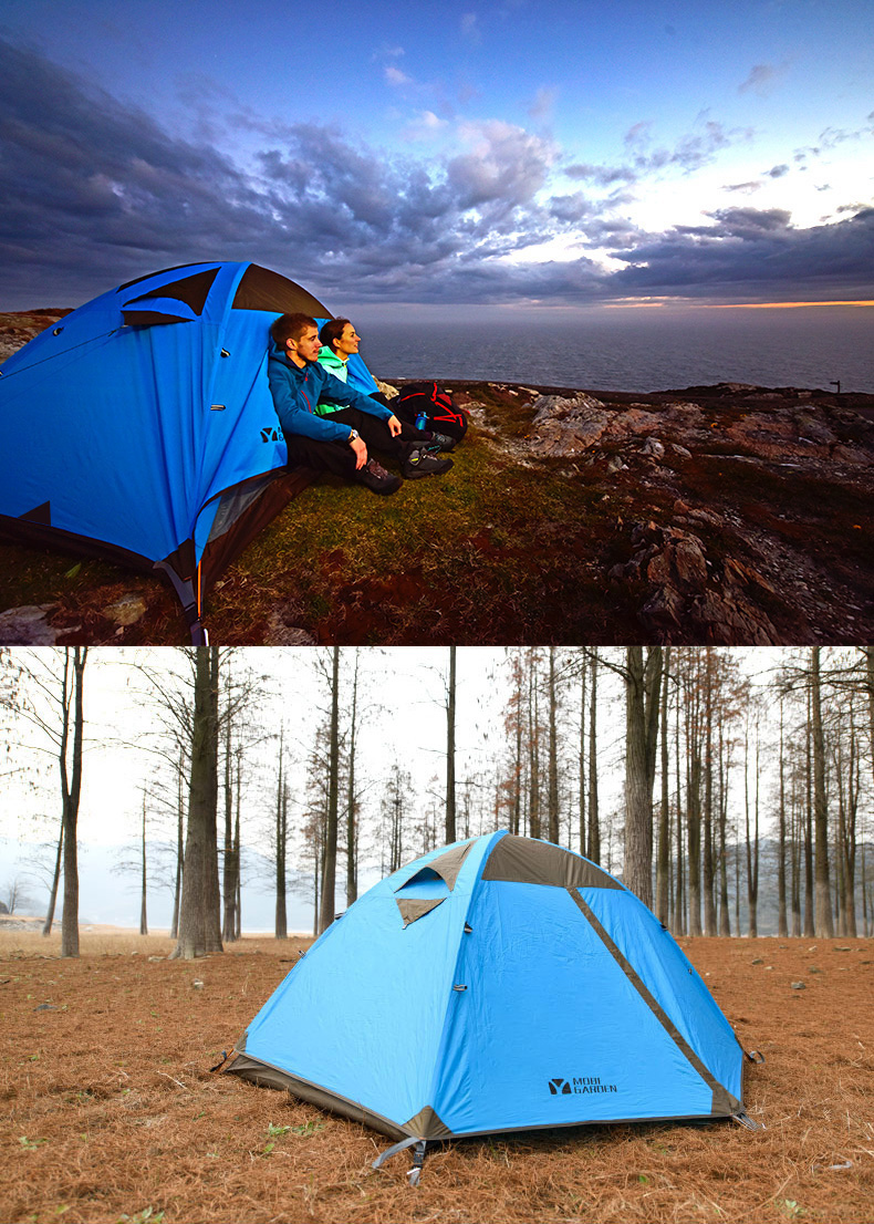 牧高笛mobigarden户外帐篷露营双人冷山23冷山23air升级版双层3人铝杆