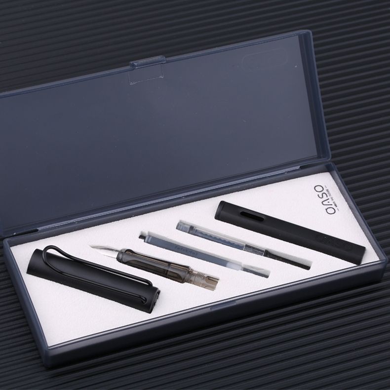 [New Year Gift] OASO Fountain Pen Gift, Cherry Blossom Pink Dual Nib Gift Box Set, 0.38mm And 0.5mm Nib, Business Office Student Gift 14