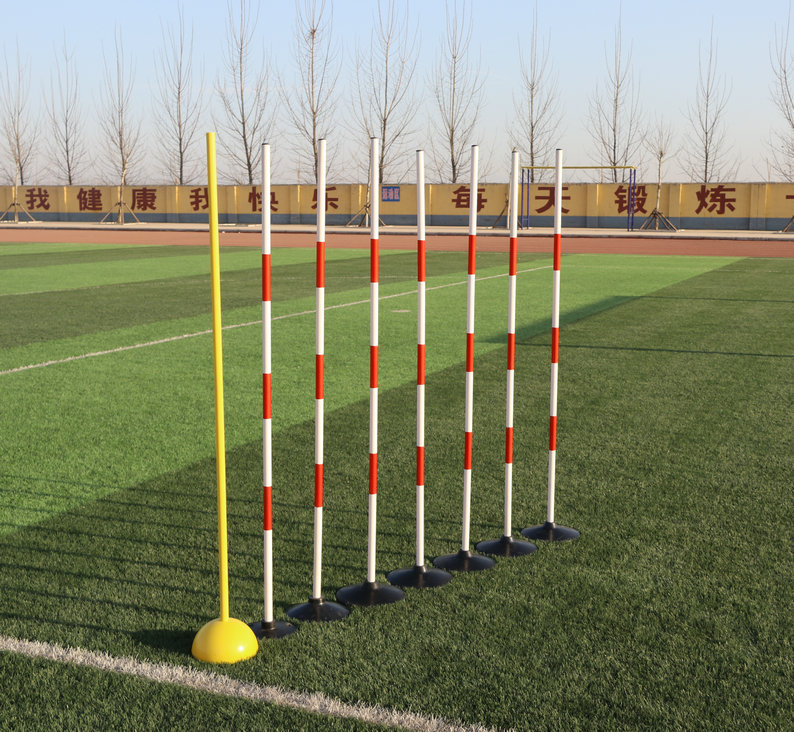 足球标志杆蛇形跑杆pvc篮球训练中考绕杆倒车杆桩警示杆18铁杆18铸铁