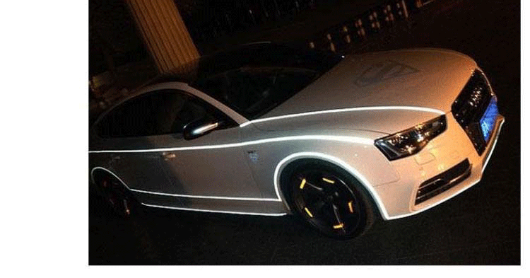 点缤 汽车夜间反光贴纸车用夜间警示反光贴轮廓亮夜光装饰贴荧光条