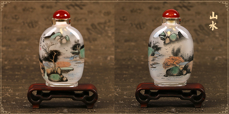 鼻烟壶内画手工艺品摆件 中国风特色礼品出国礼物商务会议送老外送