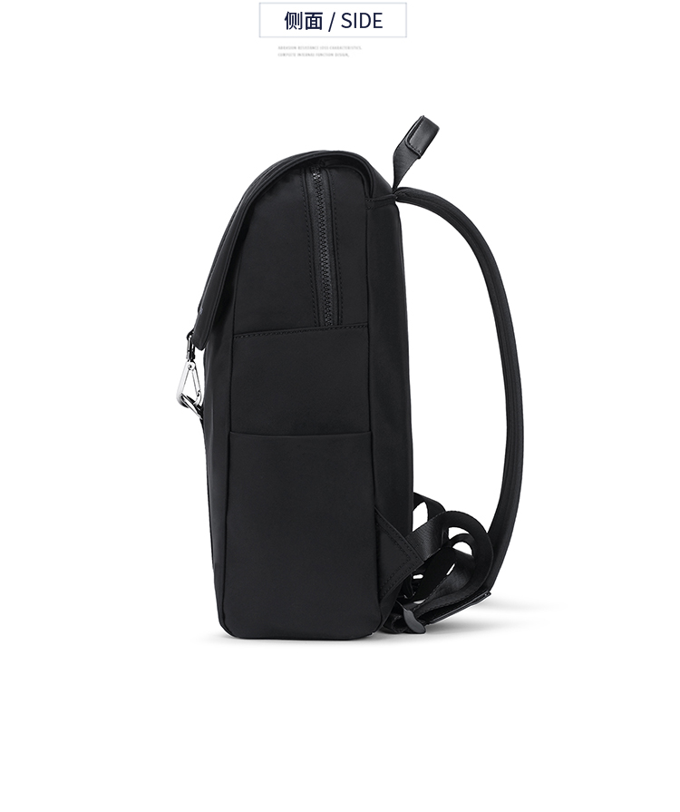 plover男士大容量双肩包防水尼龙背包防盗休闲男学生书包通勤布包黑色