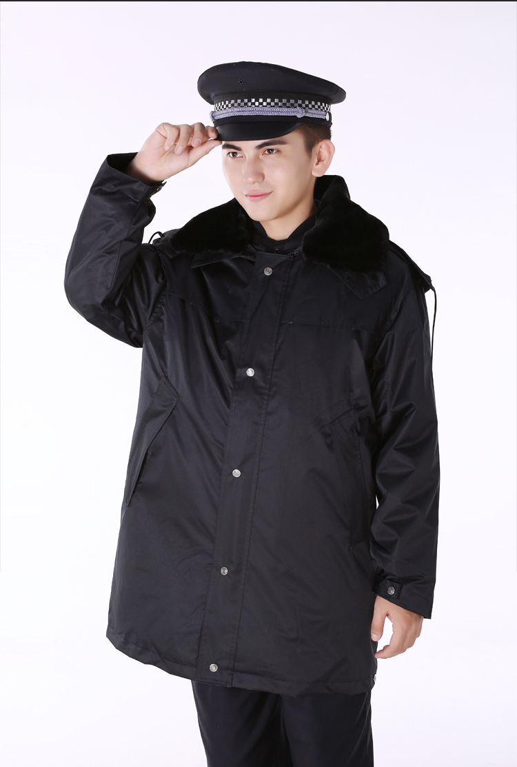 安富利保安大衣加厚多功能大衣防寒服保安服冬装棉服棉衣冬季劳保工作