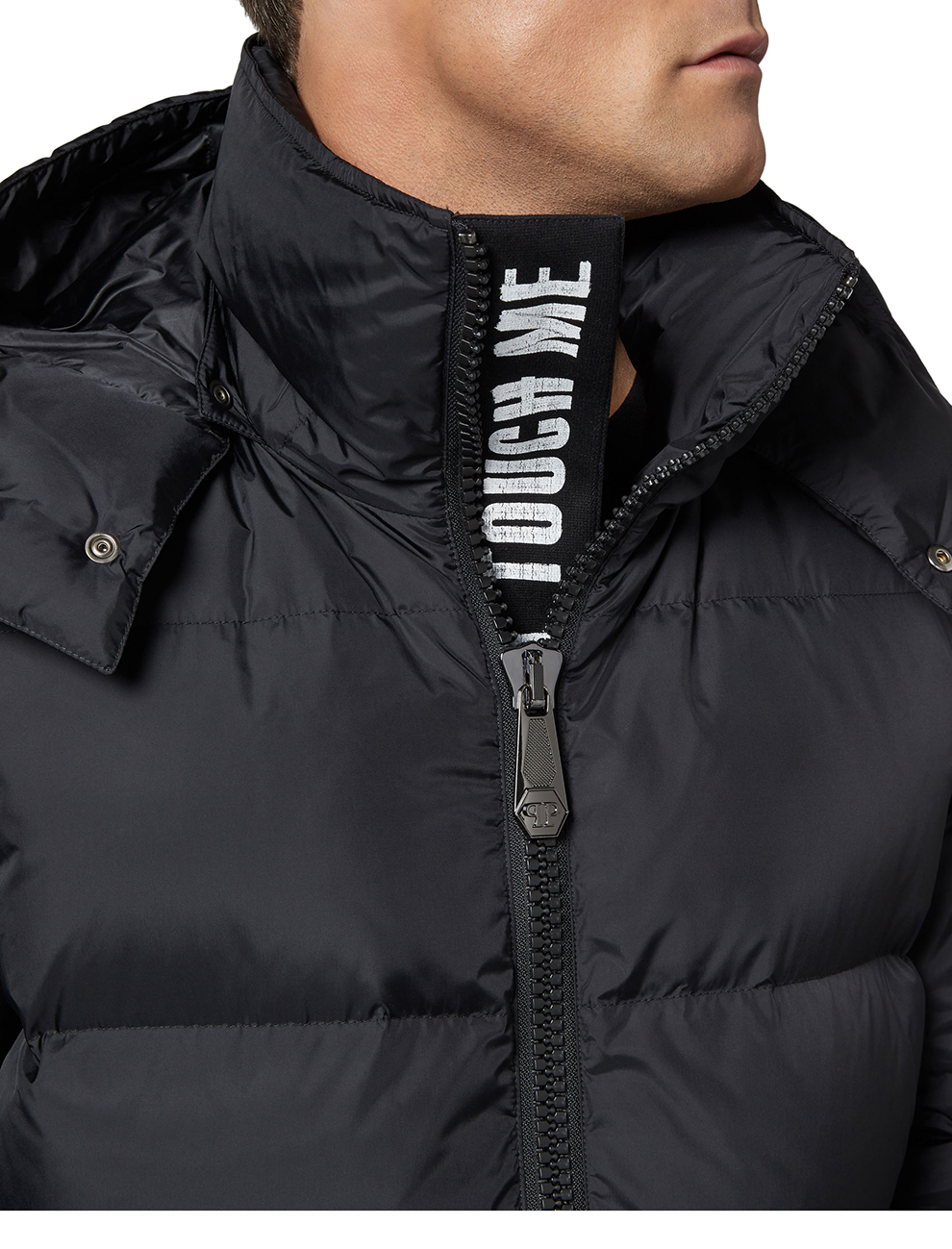 莱因 pp男装奢侈品男士时尚羽绒服连帽夹克外套 黑色 xxl品牌: 菲利普