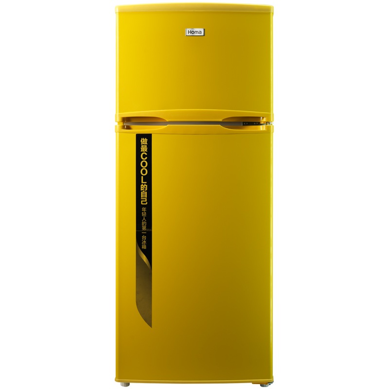 奥马(homa)bcd-118a5 118l 双门冰箱 慕斯黄