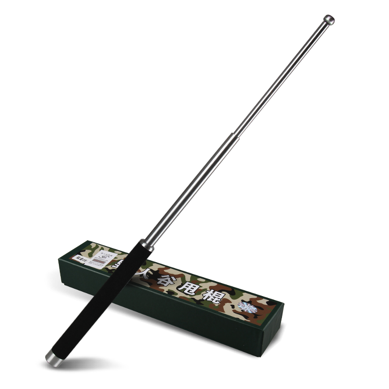 bug∧boo野人谷系列 加厚型合金甩棍家用汽车防身棍伸缩棍 镭锤17精短