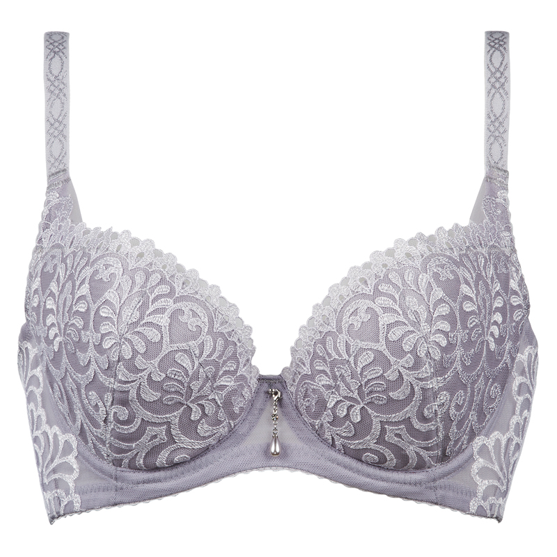 华歌尔 收副乳宽侧边聚拢文胸 3d纤挺 wb3213 紫灰色 70c【图片 价格