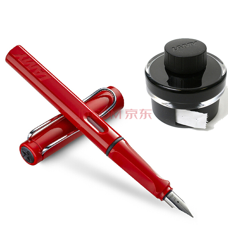 lamy凌美钢笔t52墨水组合 t52墨水组合狩猎者亮红色钢笔 ef尖0.