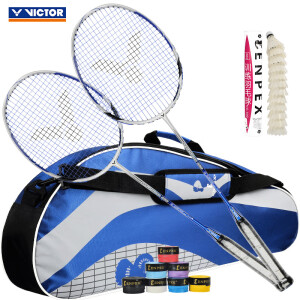 威克多VICTOR 羽毛球拍双拍全碳素亮剑羽拍BRS1600套装赠蓝色大包/12只羽球/2只手胶 *3件
673.9元（需用券，合224.63元/件）