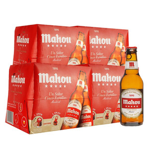 plus会员:mahou 马傲 拉格啤酒 250ml*24瓶
