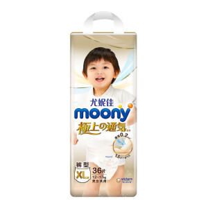 moony 极上通气系列 婴儿拉拉裤 XL36片 主图
