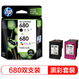 PLUS会员：HP 惠普 680系列 X4E78AA 墨盒 黑色+彩色 2支装