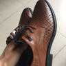 巴图腾夏季男士皮鞋商务正装镂空透气真皮软底大码45新郎结婚鞋子男黑色 棕色镂空B17245702 41（255） 实拍图